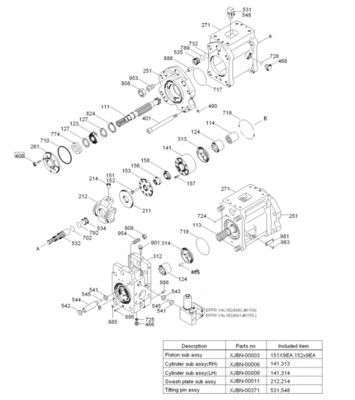 Pompa principale R290 R300 R305 R350-5-7 Pompa idraulica 31N8-10010 31N8-10050 Per Hyundai