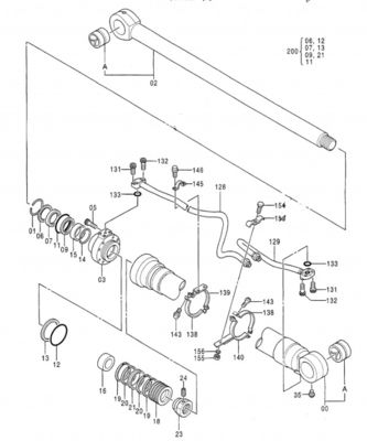 Escavatore Bucket Cylinder Assy