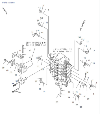 Kit di riparazione valvola di controllo escavatore Komatsu PC1250SP-7 02782-10315 02896-11009 07002-12034
