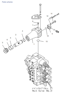 Valvola di controllo principale dell'escavatore Komatsu PC1250SP-7 21N-62-31201 21N-62-31221 21N-62-31230 07000-12055 sostituzione
