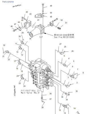 Valvola principale Komatsu PC1250SP-7 21N-64-36440 02896-11009 07002-12034 21N-64-36740 02896-11009 Costo di sostituzione valvola di controllo escavatore