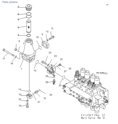 Valvola idraulica per escavatore OEM Komatsu PC1250SP-7 21N-62-31201 21N-62-31221 21N-62-31230