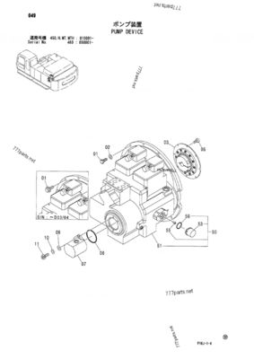 Pompa principale escavatore Belparts K5V200DPH-NXMXR-OE11 ZX450-1 4432815 Assy per Hitachi
