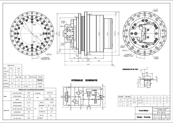 Hyundai R305 R335 R290-7 R300LC-9S Motore Idraulico di Traslazione 31N8-40011
